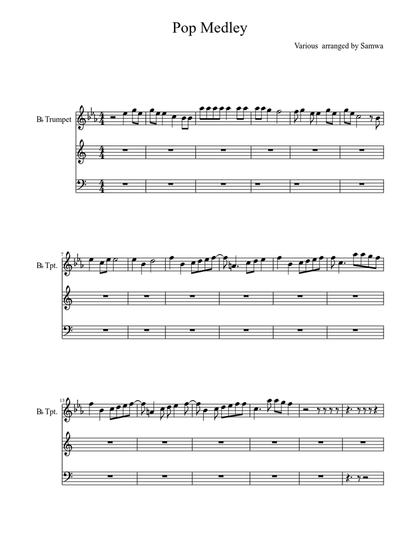 Trumpet Pop Sheet music | Download free in PDF or MIDI | Musescore.com