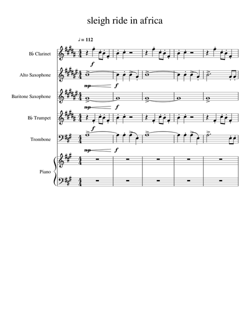 Sheet Music For Alto Saxophone With 6 Instruments Musescore Com