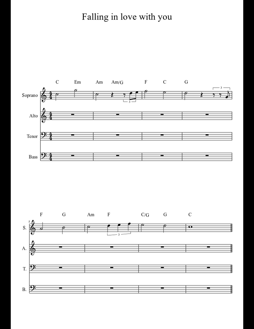 Falling in love with you sheet music download free in PDF or MIDI