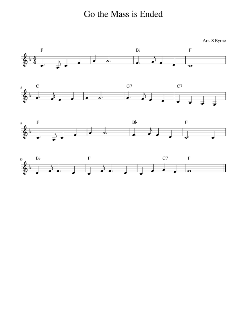 Go The Mass Is Ended Lyrics