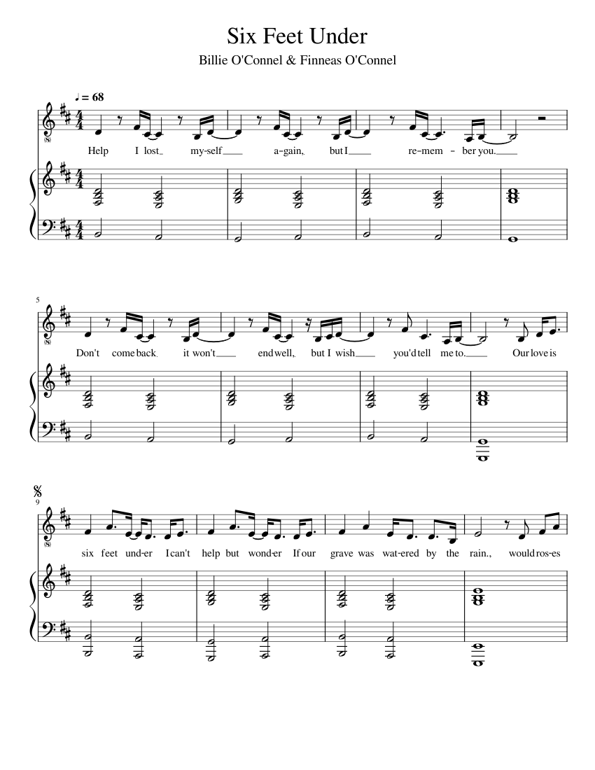 Six_Feet_Under sheet music for Piano, Cello download free in PDF or MIDI