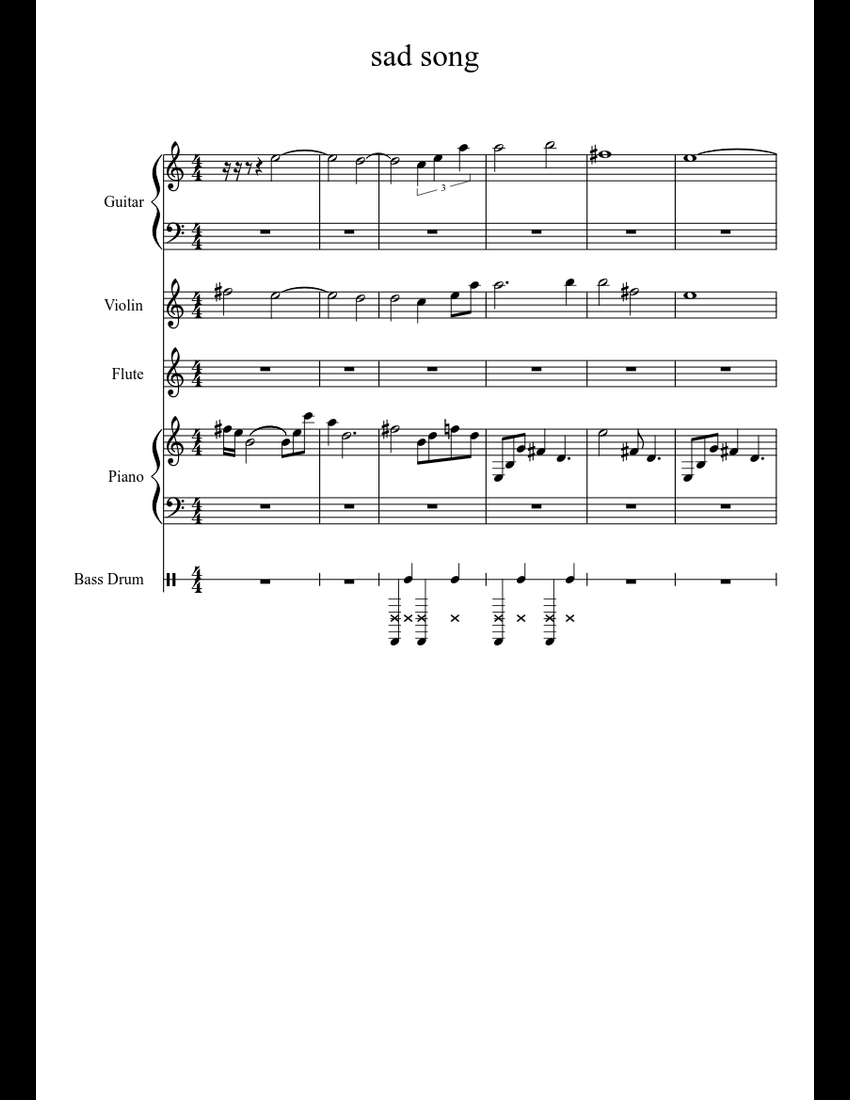 Sadness And Sorrow Sheet Music Download Free In PDF Or MIDI