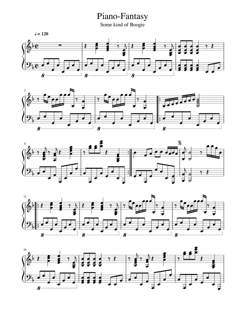 Piano Fantasy Sheet music for Piano (Solo) | Musescore.com