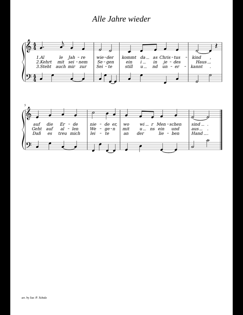 Alle Jahre wieder sheet music download free in PDF or MIDI