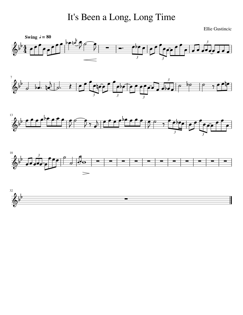 It's Been a Long, Long Time sheet music for Trumpet download free in