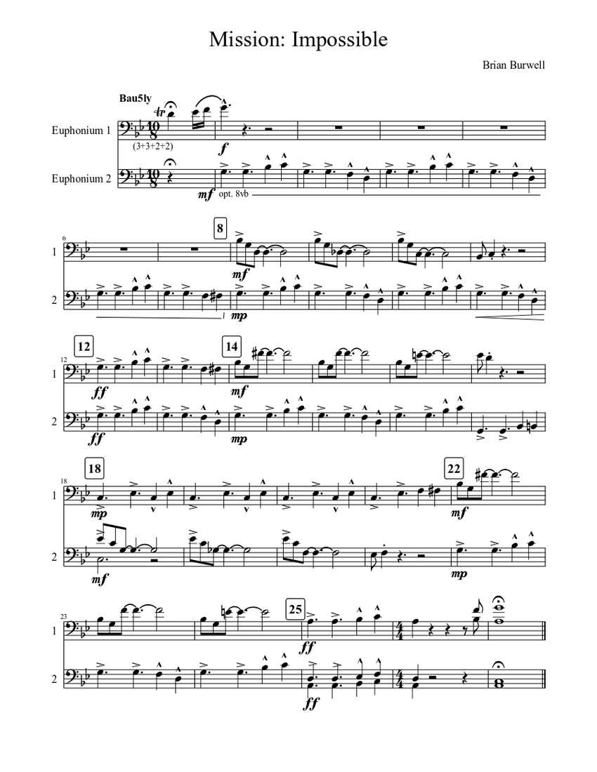 Mission Impossible Sheet Music Musescore