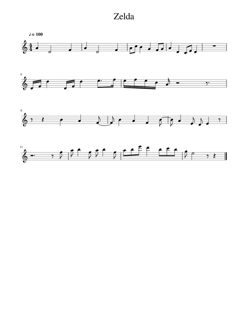 Zelda Sheet music for Piano | Download free in PDF or MIDI | Musescore.com