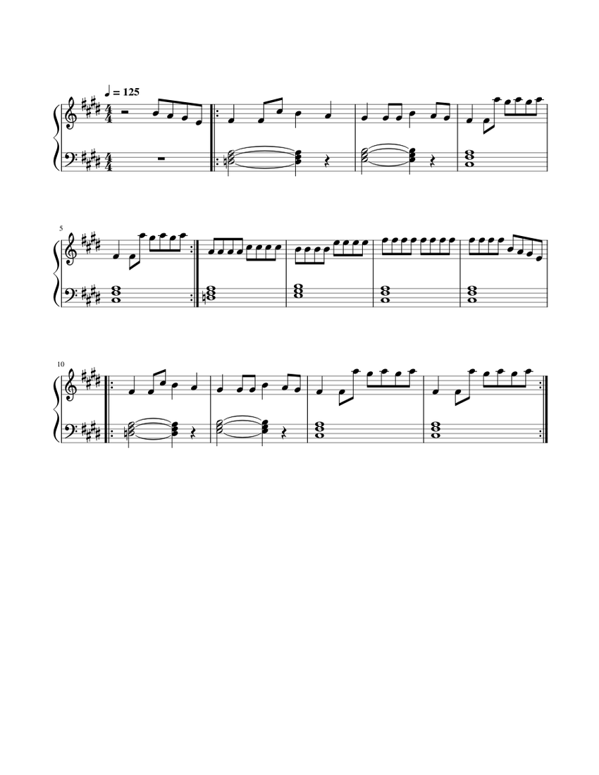 Coffin Dance Piano Sheet Music For Piano Solo Musescore Com - roblox song code coffin dance