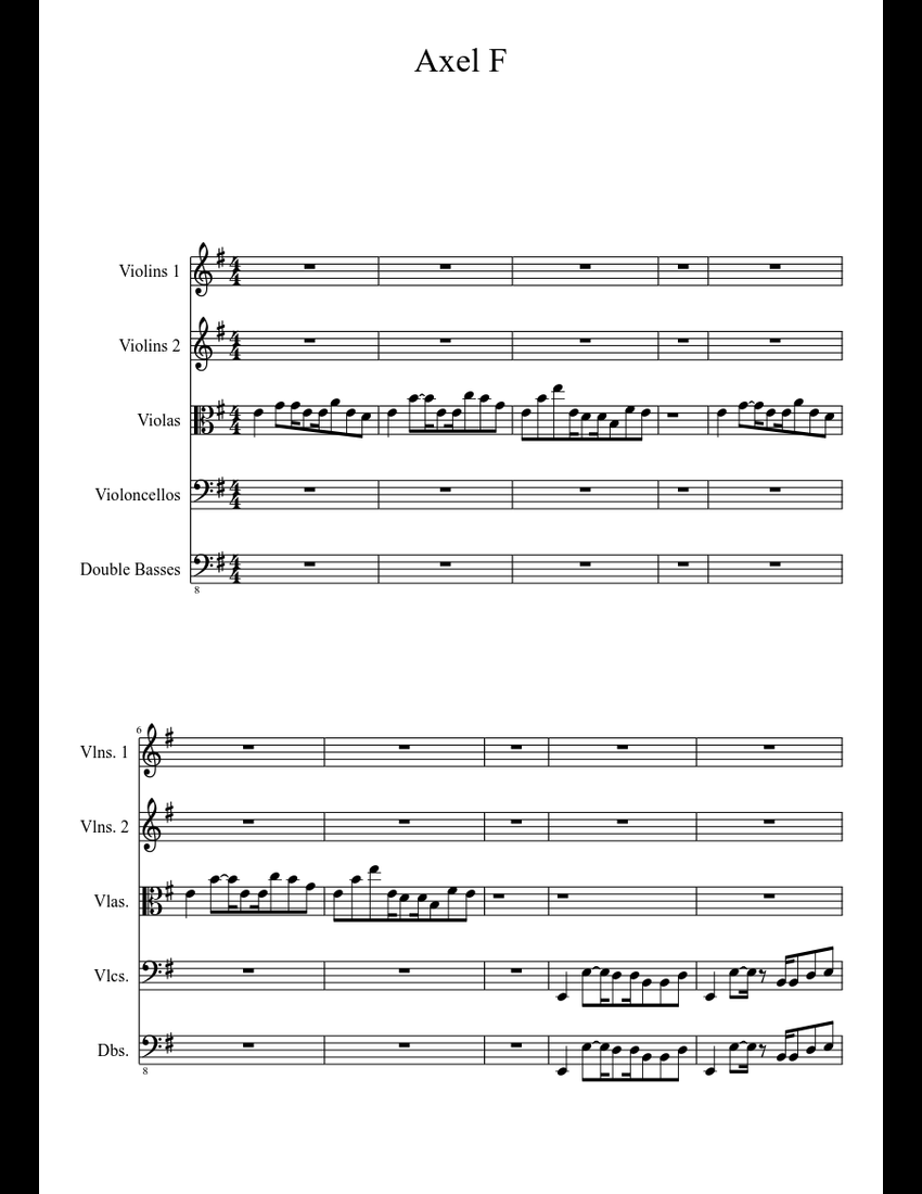 Axel F sheet music download free in PDF or MIDI