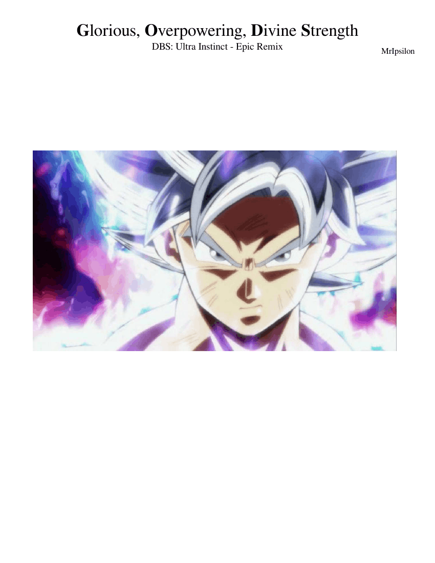 Dragon Ball Super Theme Of G O D S Ultra Instinct Awakens Sheet Music For Piano Drum Group French Horn Cello More Instruments Symphony Orchestra Musescore Com - roblox id ultra instinct