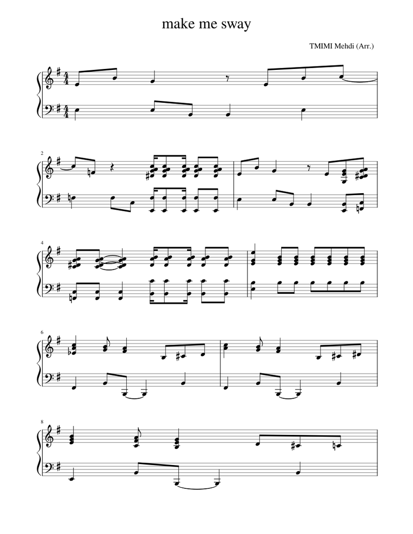 Sway Sheet music for Piano (Solo) | Musescore.com