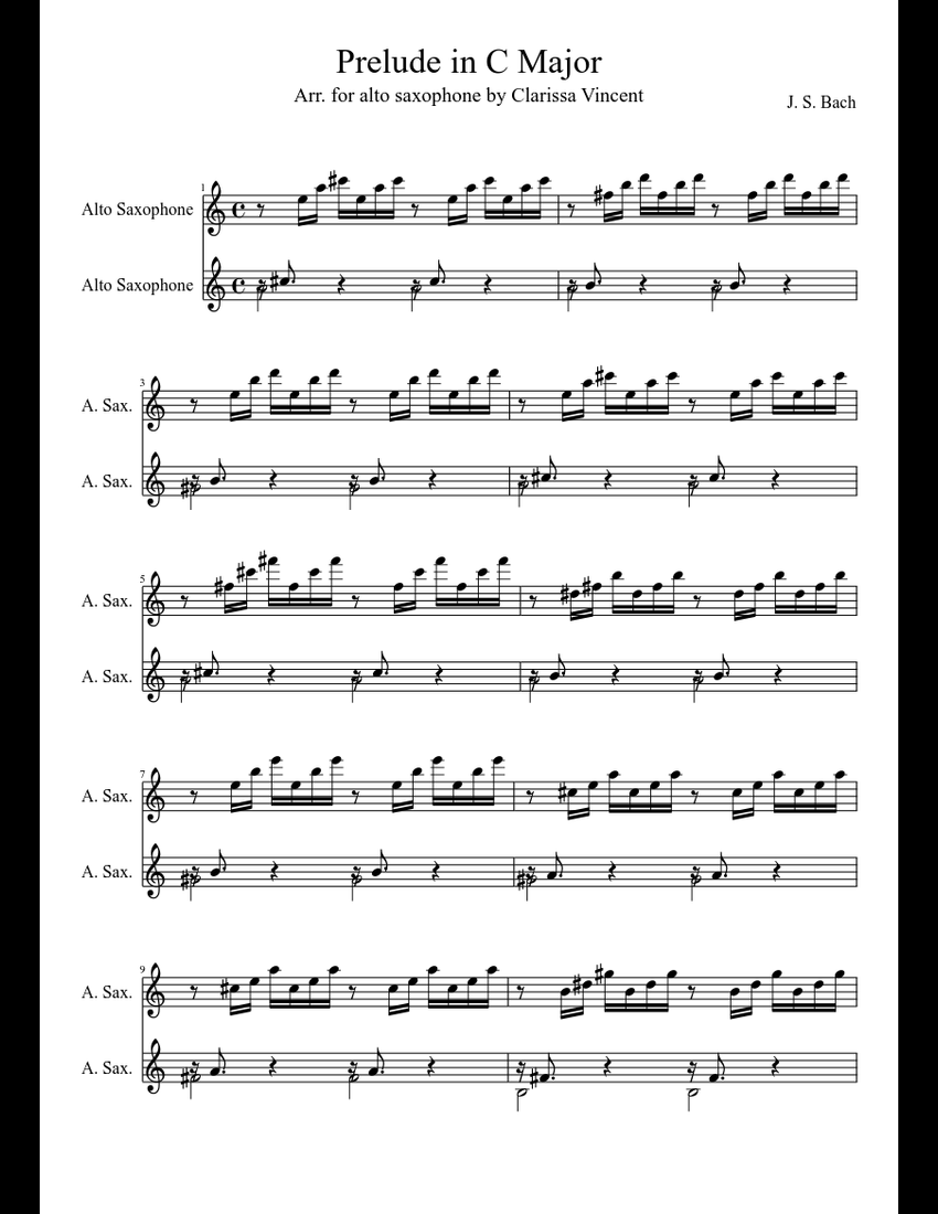 Prelude in C Major sheet music download free in PDF or MIDI