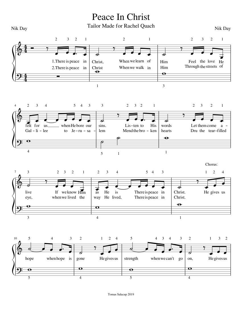 Peace_In_Christ Sheet music for Piano (Solo) | Musescore.com