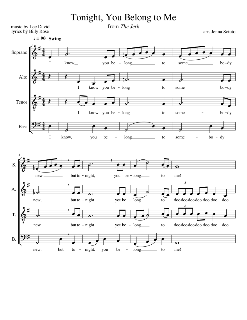 Tonight, You Belong to Me sheet music for Piano download free in PDF or