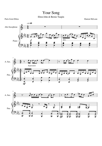 Elton John Sheet Music Free Download In Pdf Or Midi On Musescore Com