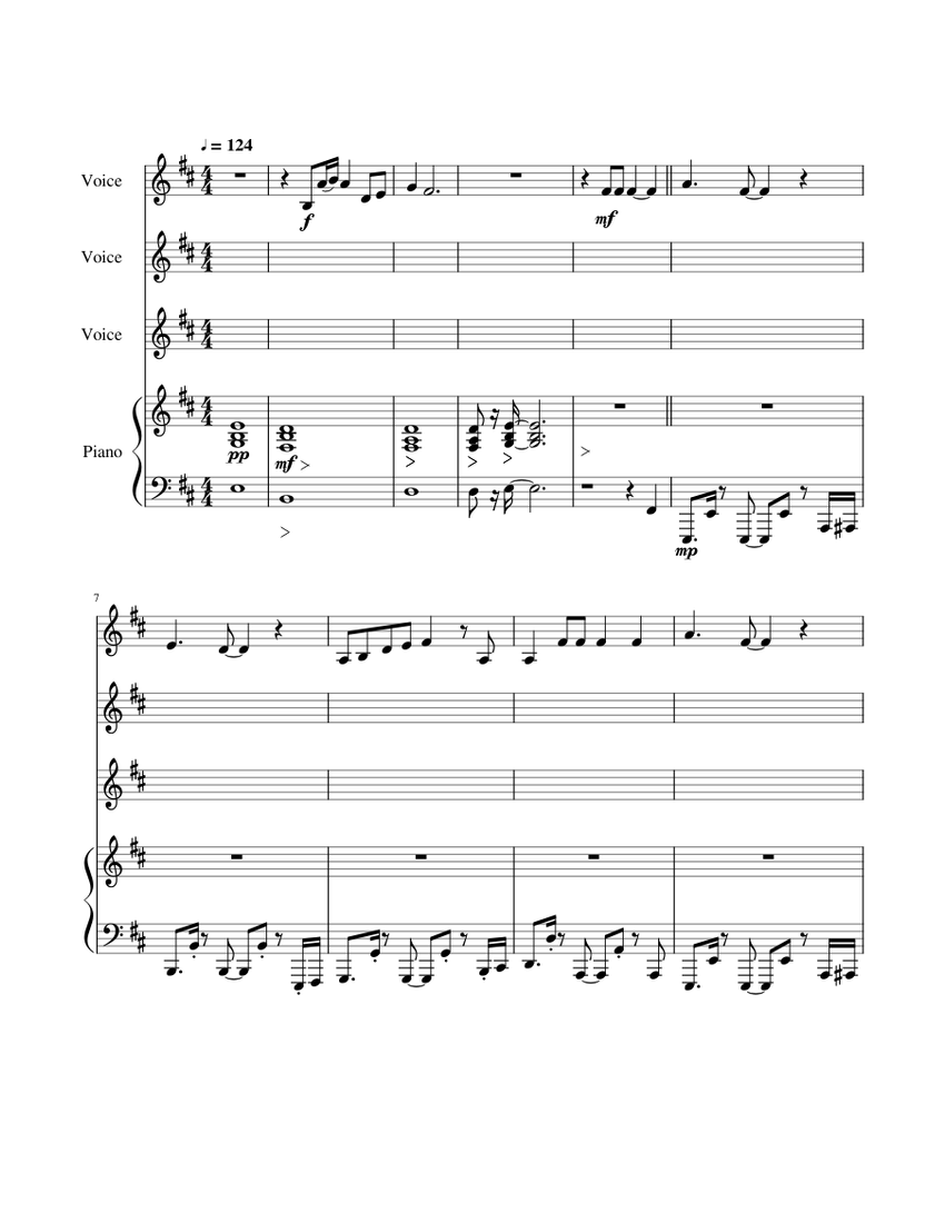 Don't Start Now Sheet music for Piano, Voice (Other) (Mixed Quartet