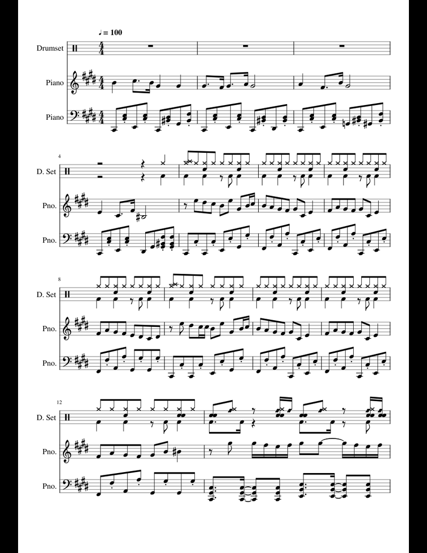 Five Nights at Freddy's sheet music for Piano, Percussion download free