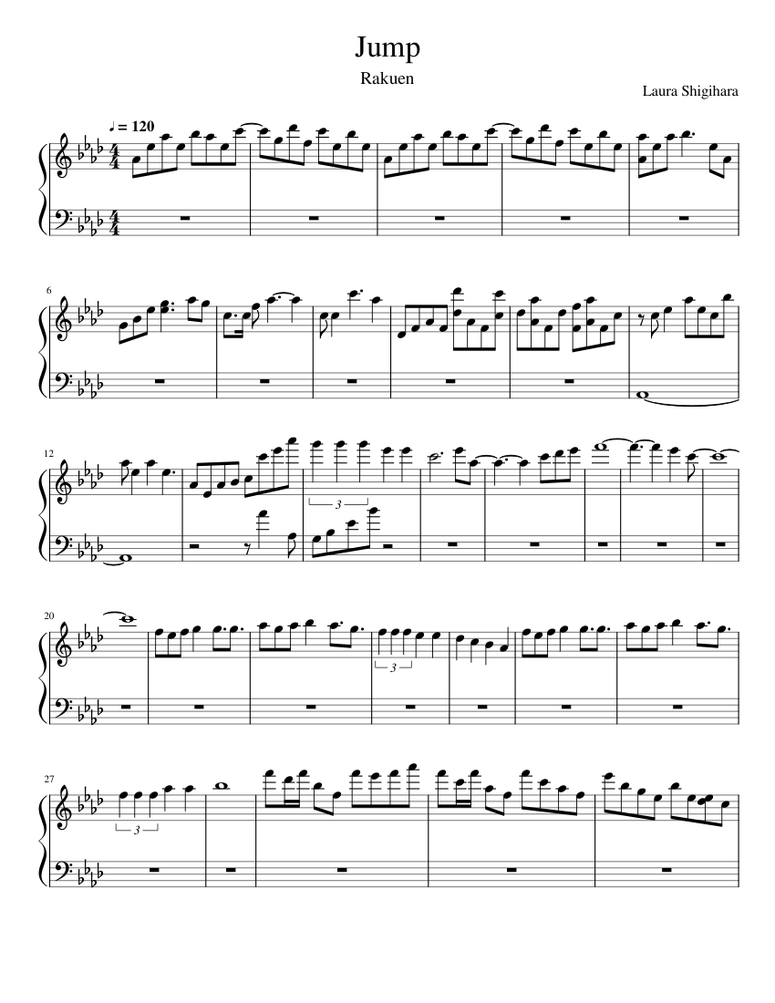 Jump - Rakuen Sheet music for Piano (Solo) | Musescore.com