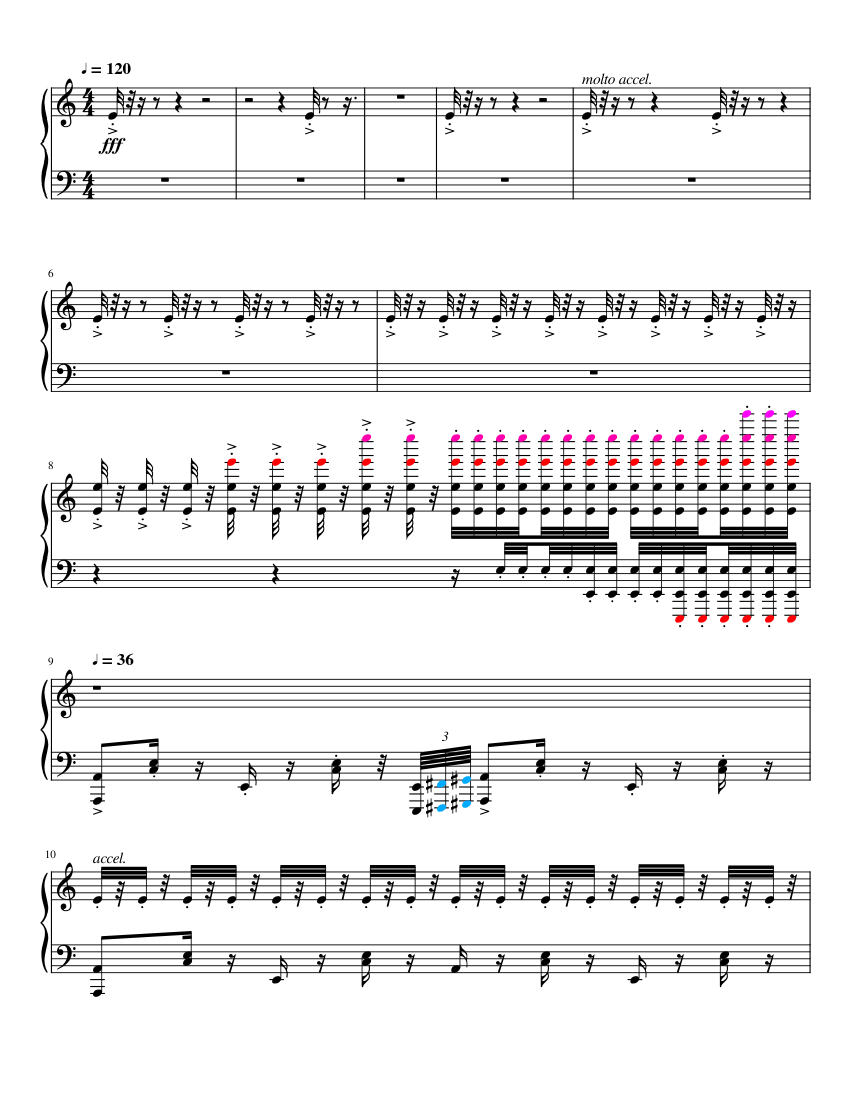 Rush E (Incomplete) Sheet music for Piano (Solo ...