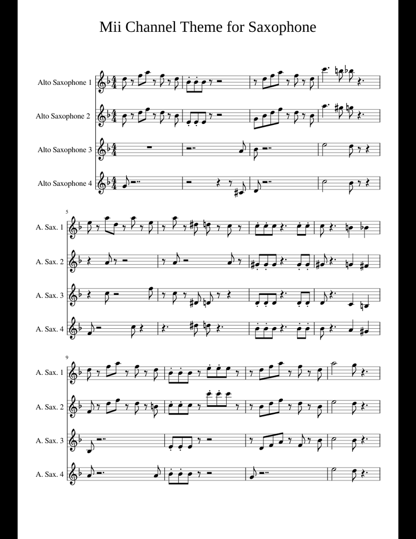 alto-sax-quartet-for-wii-channel-theme-sheet-music-for-alto-saxophone