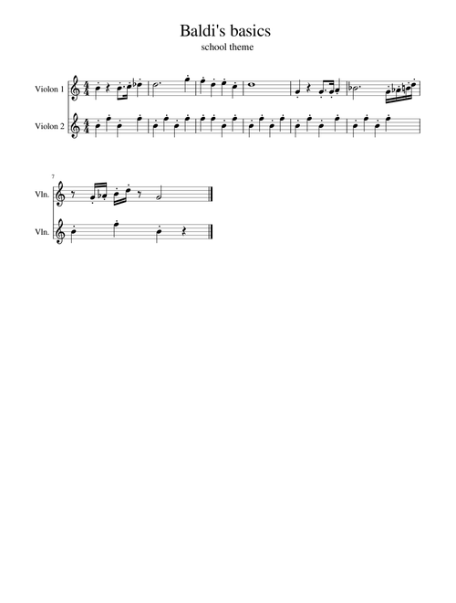 Sheet Music Musescore Com - roblox id code for baldis basics theme song