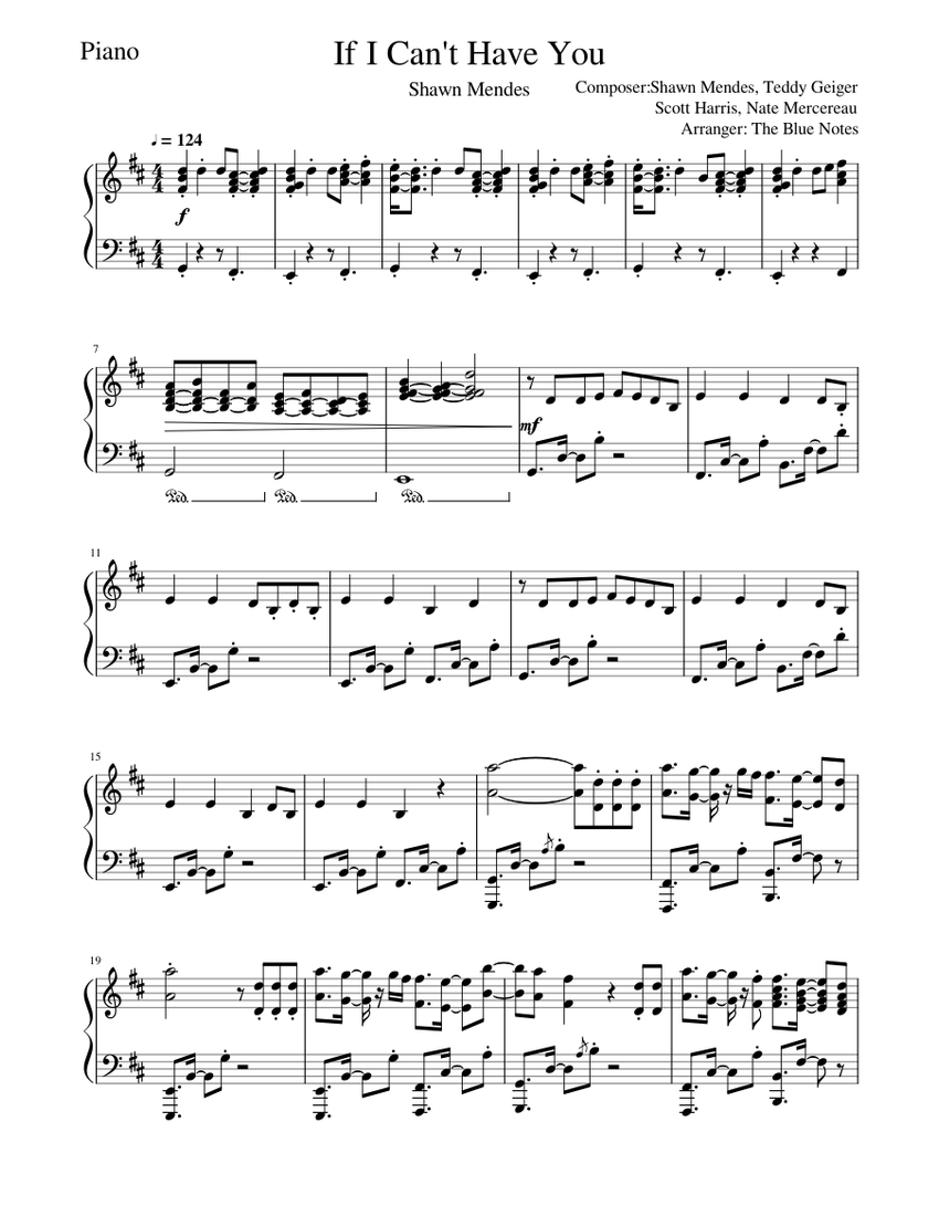 If I Can T Have You Shawn Mendes Piano Tutorial Sheet Music For Piano Solo Musescore Com